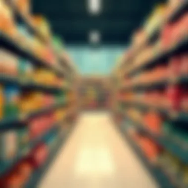 Grocery Aisles of Choithrams Interior aisles of Choithrams filled with a variety of grocery items
