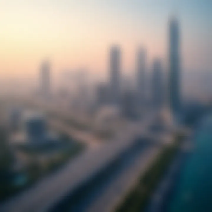 A panoramic view of Dubai Internet City showcasing modern architecture and technological advancements