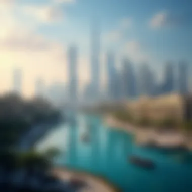 Stunning skyline of Dubai International City showcasing its unique architecture