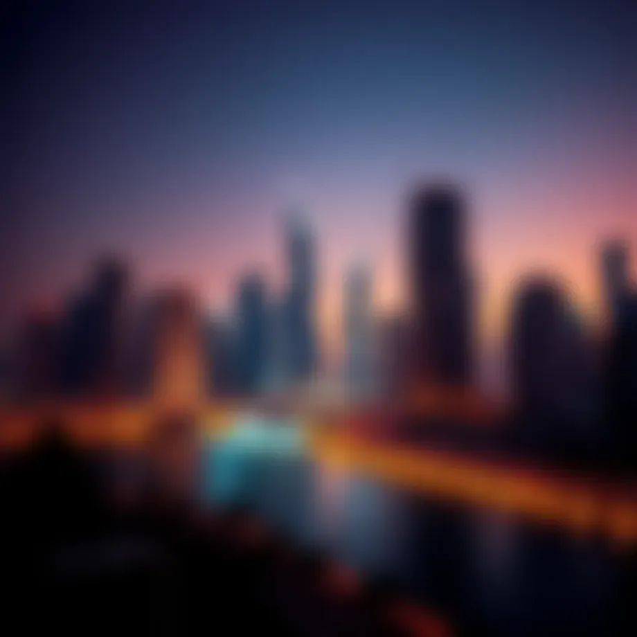 Stunning skyline of Jumeirah Lakes Towers