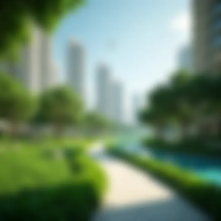 Lush green spaces and recreational areas in Jumeirah Lake Towers