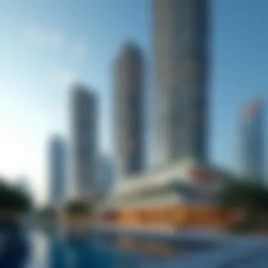 Modern architectural design of a building in Jumeirah Lake Towers