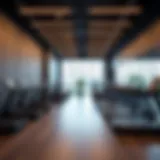 Interior view of the fitness center showcasing modern equipment