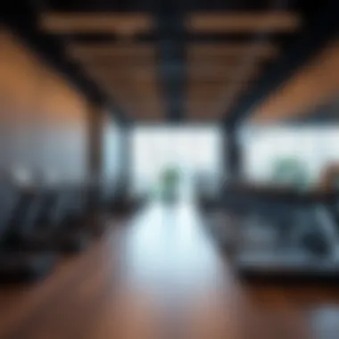 Interior view of the fitness center showcasing modern equipment